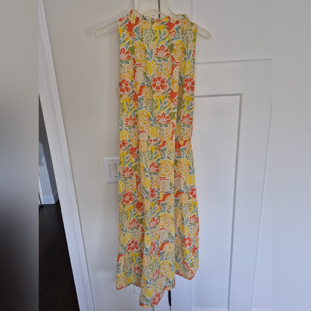 Velvet By Graham & Spencer Dress Yellow Floral Size S - Picture 5 of 13